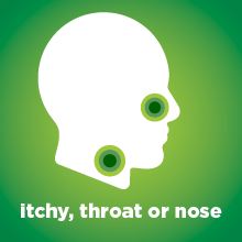 itchy throat or nose