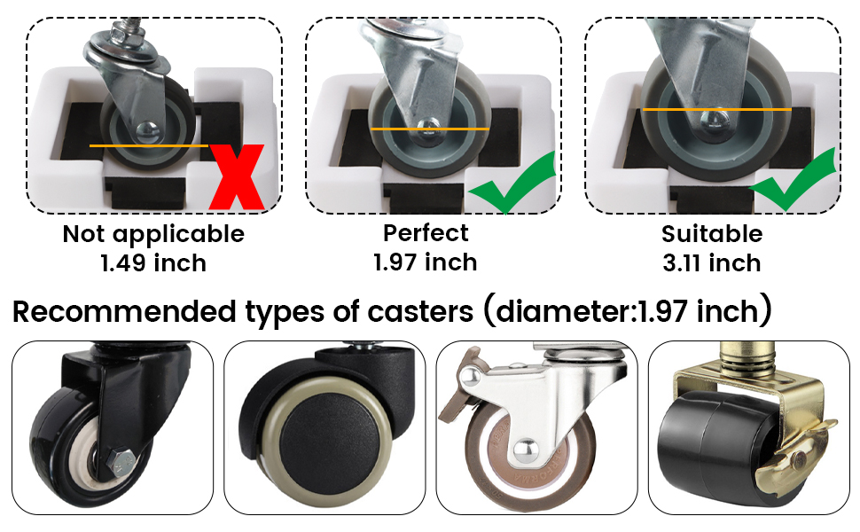 BTSDhome 2 Inch Heavy Duty Bed Risers 4 inch Adjustable