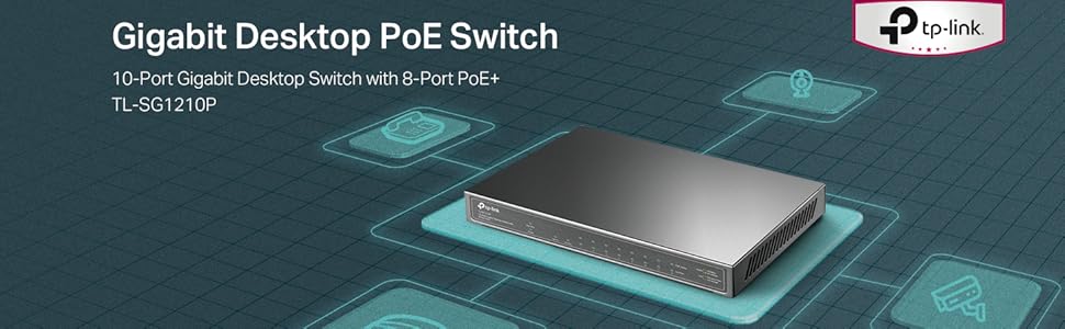 ルーター・ネットワーク機器 TP-Link 10-Port PoE Switch TL-SG1210P TL-SG1210PP | 10-Port Gigabit Desktop Switch with 6-Port