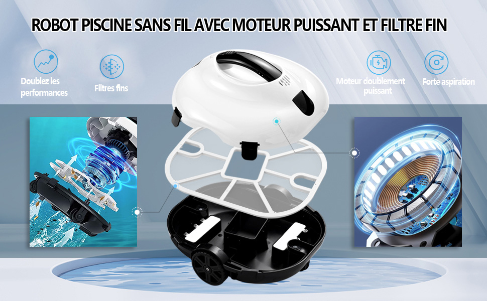 robot piscine sans fil