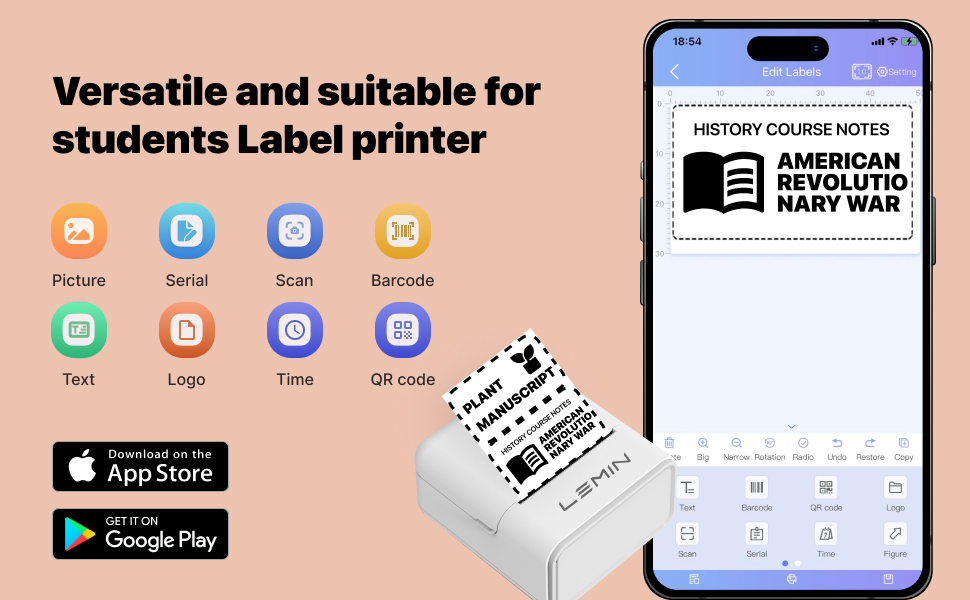 Multifunctional printer, suitable for multi-scene printing, suitable for students
