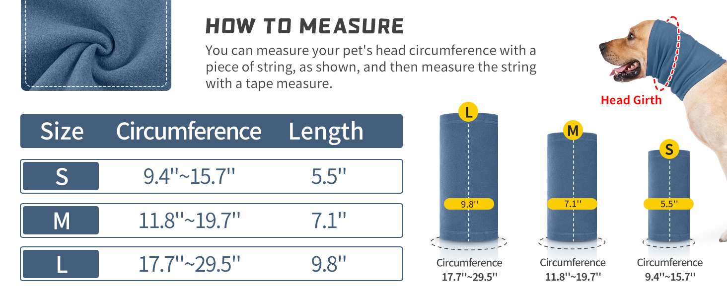 Nanaki Dog Calming Hoodie No Flap Ear Wraps for Dogs, Ear