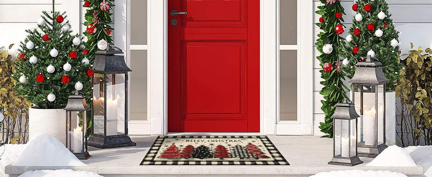 Pauwer Christmas Door Mat Indoor Entrance 32"x48" Soft