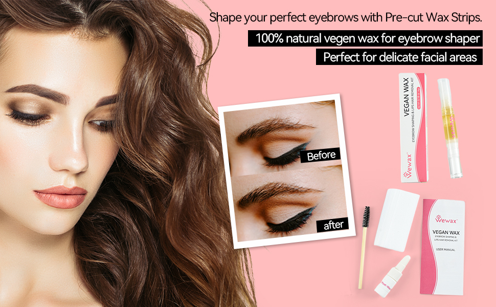 Eyebrow Waxing Kit for hair removal with 20pcs mini waxing