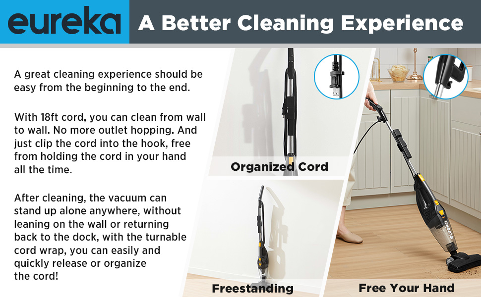 EUREKA Blaze Stick Vacuum Cleaner, Powerful Suction 3in1