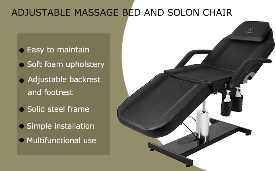 LUXMARS Hydraulic Facial Chair Massage Bed Tattoo Chair