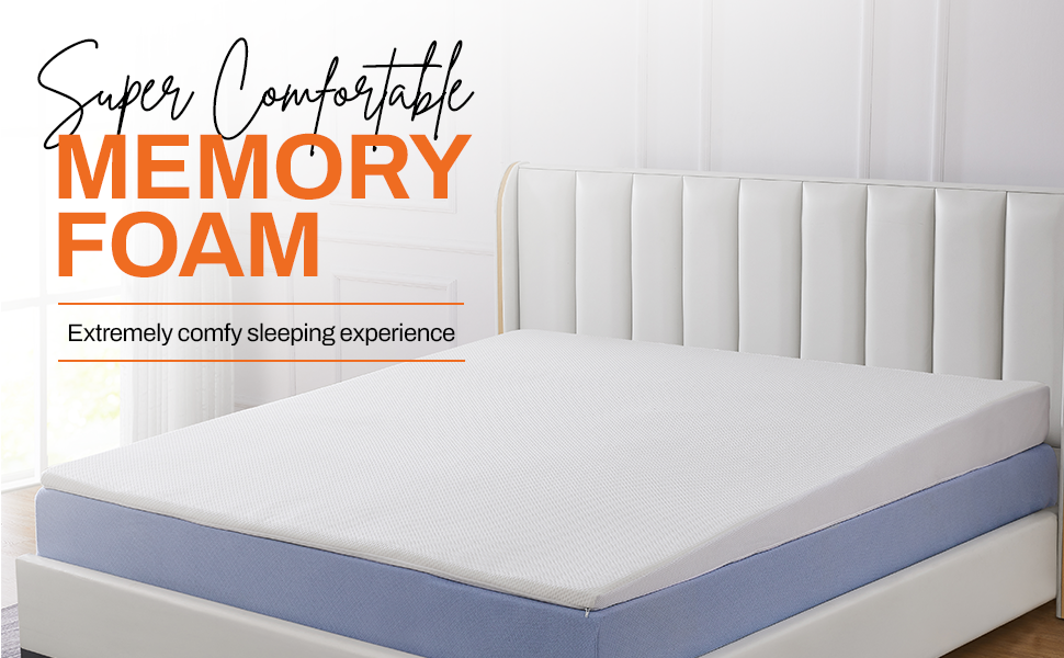 Cheer Collection Acid Reflux Bed Wedge Mattress Topper for