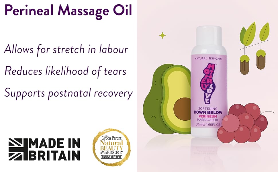 Motherlylove Perineal Massage Oil to Reduce Tears & Trauma in Pregnancy