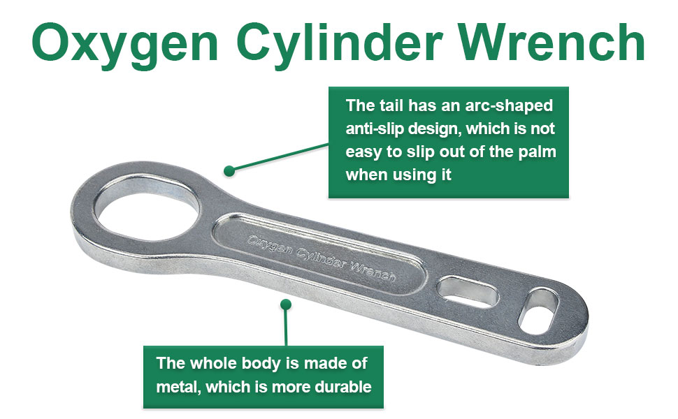 2 Pack Oxygen Tank Key, Sturdy Heavy Duty Oxygen Cylinder