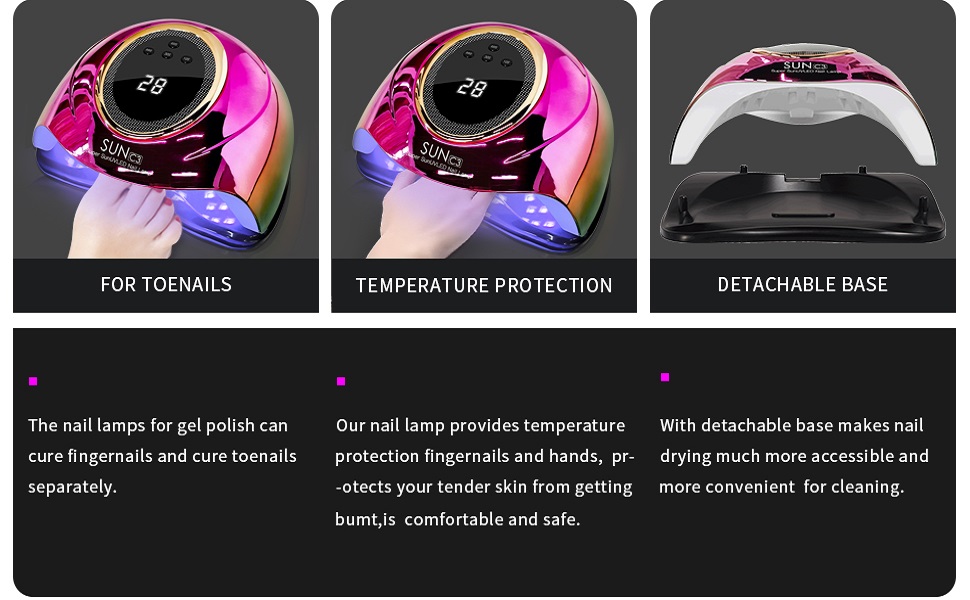 UV Light for Nails Lamp MIRAGE LAYON with 63 Lamp Beads 4