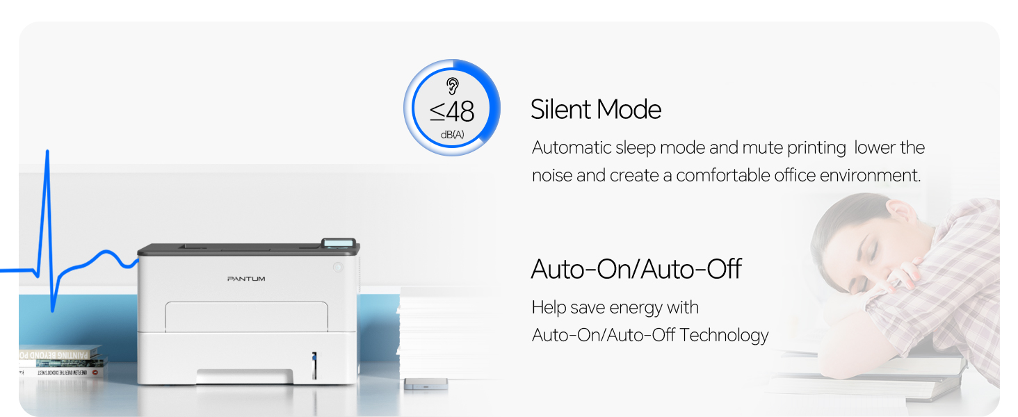 Pantum P3018DW Wireless Laser Printer,Monochrome Auto Duplex Laser Printers WiFi 30 ppm for Home