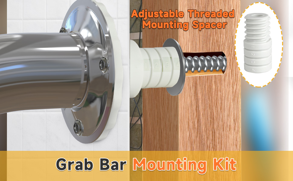 Grab Bar Mounting Kit, Grab Bar Anchors for Installing Grab