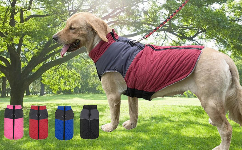 Tineer Dog Winter Jacket Vest for Small Medium Large Dogs, Fleece