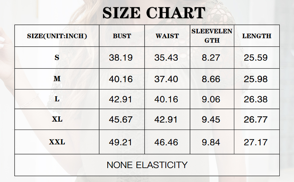  soft, lightweight and comfortable to wear, loose fit lace top.