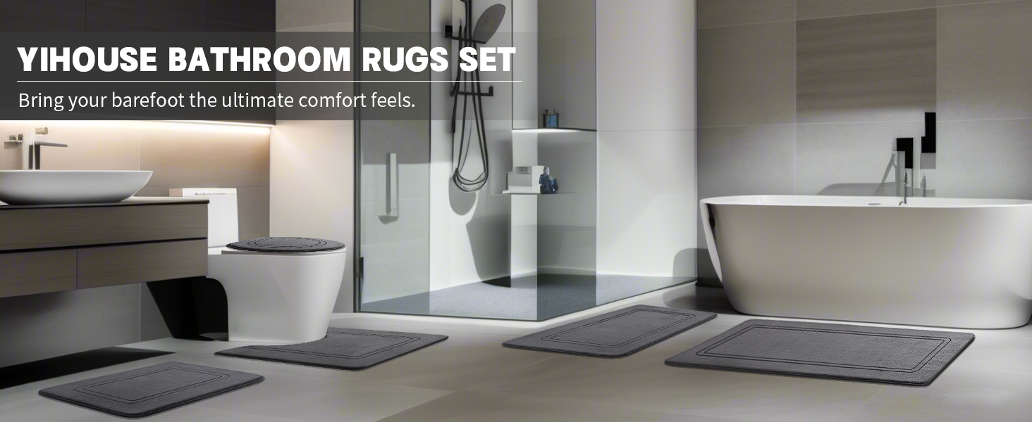 bathroom rug set
