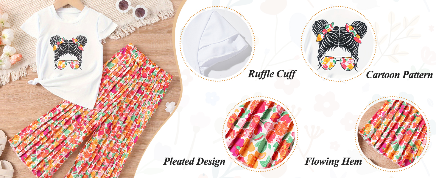 طقم ملابس صيفية للبنات مكون من قطعتين بتصميم لطيف ورائع للأطفال من سن 3-14 سنة من سيور 17 طقم ملابس للبنات مكون من قطعتين وبلوزات قصيرة وبنطلون