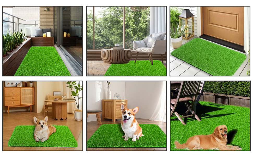 Grass Pad for Dogs Indoor Outdoor, Soft and Realistic Artificial Dog