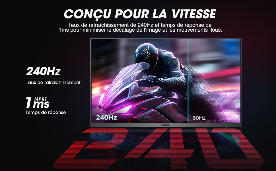 écran gaming 27 pouces 240 Hz 1ms adaptive sync hdmi black friday