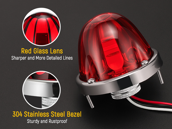 Amazon.com: Partsam 2Pcs Red Glass Lens Watermelon Lights