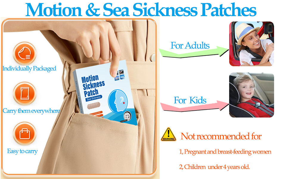 BONIORRI Motion Sickness Patches for Cruise Motion & Sea Sickness Patches Non