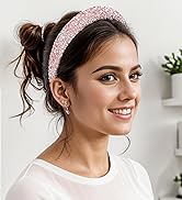 Gmmidea Silver Diamond Rhinestone Headbands for Women Girls Bling Sparkle Beaded Crystal Headband...
