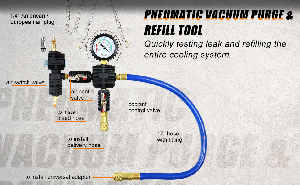 JIFEHO Coolant Vacuum Refill Tool Kit, Cooling System