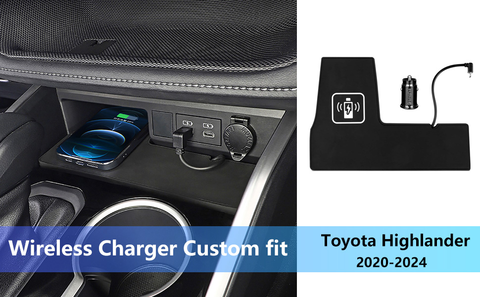 Wireless charger for Toyota Highlander