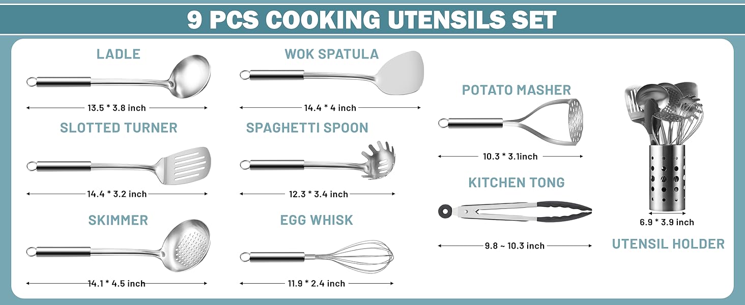 cooking utensils,stainless steel utensils set,stainless steel kitchen utensils,utensil sets