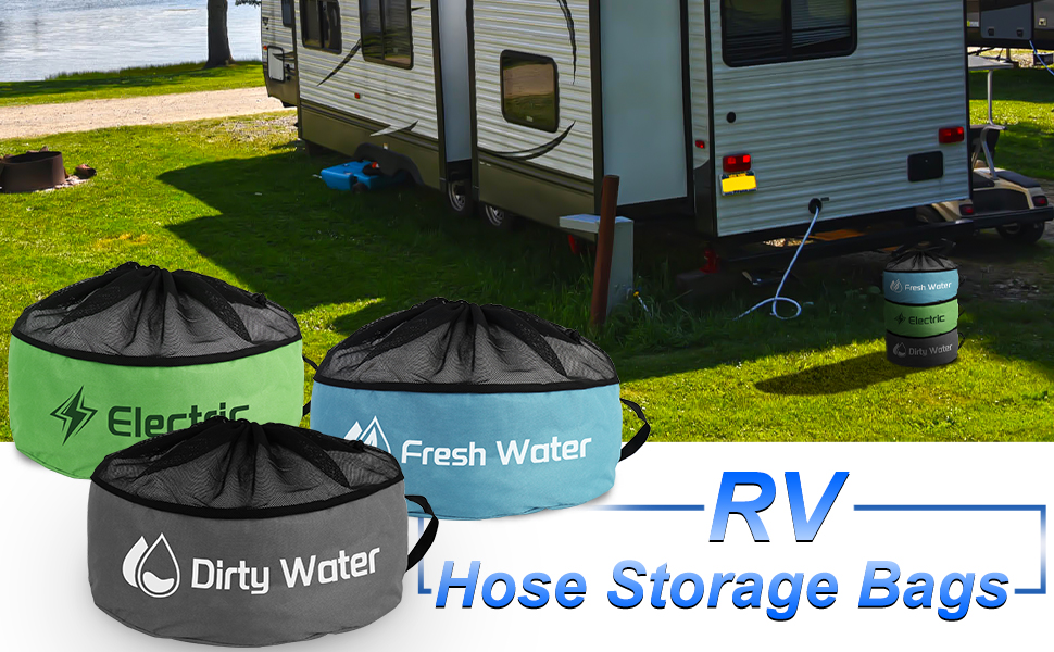 OCHYIT RV Hose Storage Bags, 3 Pack RV Sewer Hose Bags