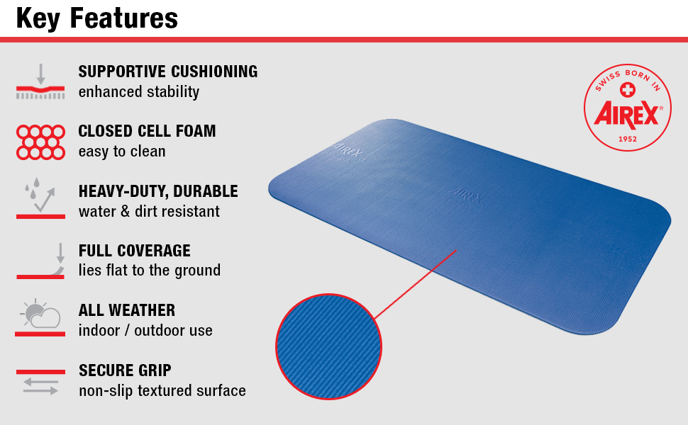 Airex exercise mats Corona Fitness, training, yoga and pilates mat