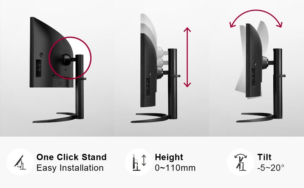 LG UltraWide 34WQ73AB 34 Inch Curved IPS Computer Monitor with QHD
