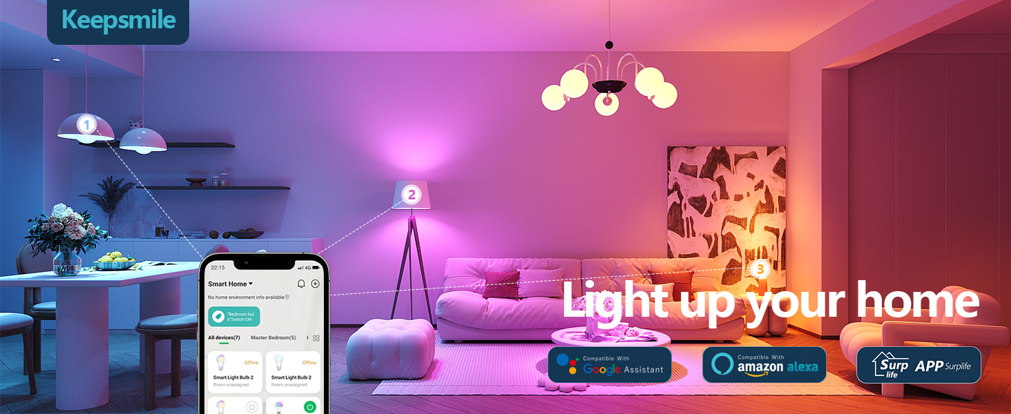 smart light bulb group control