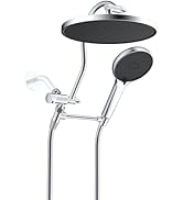 Hibbent Metal Shower Head, 10'' High Pressure Rainfall Shower Head, Showerhead Combo/Handheld Sho...