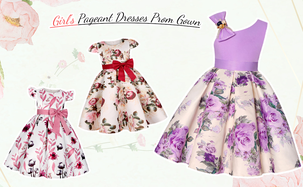 Toddler Baby Girls Princess Dress with Bowknot Special Occasion Wedding Dress