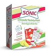 Sonic Singles To Go Limeade Variety Pack, Watertok Powdered Drink Mix, Includes 3 Flavors, Limead...