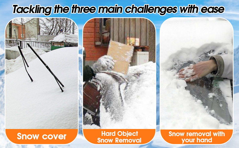 ZZY Ice Scraper for Car Windscreen, Car Ice Scraper Non Scratch, Easy