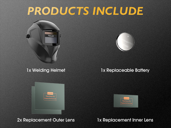 toolion様 TOOLIOM Welding Helmet Auto Darkening Solar Powered with