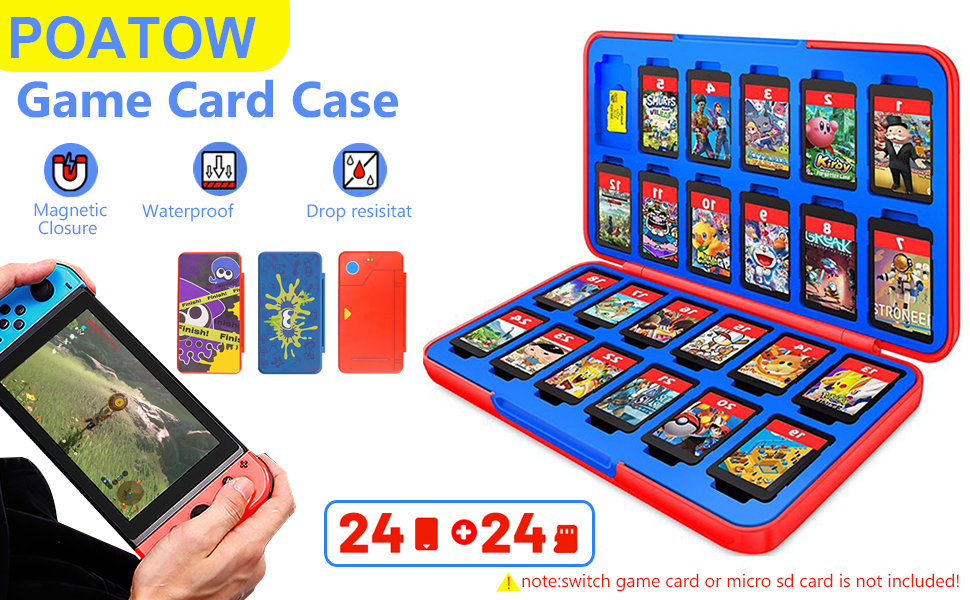 POATOW Game Card Case for Nintendo Switch& Switch OLED Game Card or