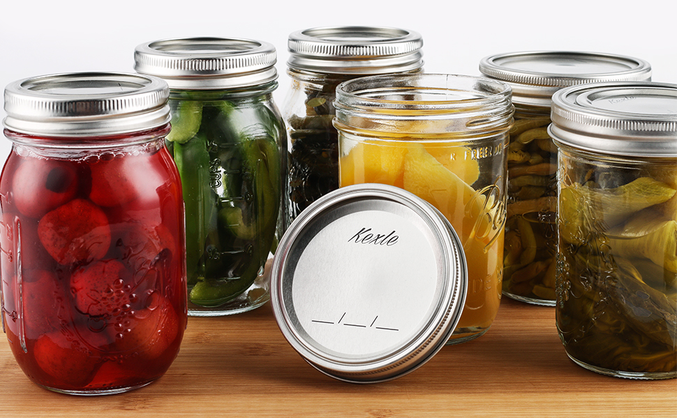 【100 PCS】 Wide Mouth Canning Lids,86MM Mason Jar Canning