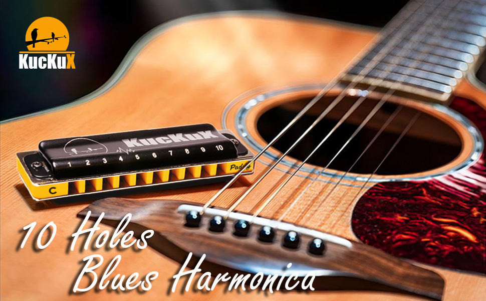 KUCKUX Blues Harmonica of C Key in Paddy Tuning, Blues