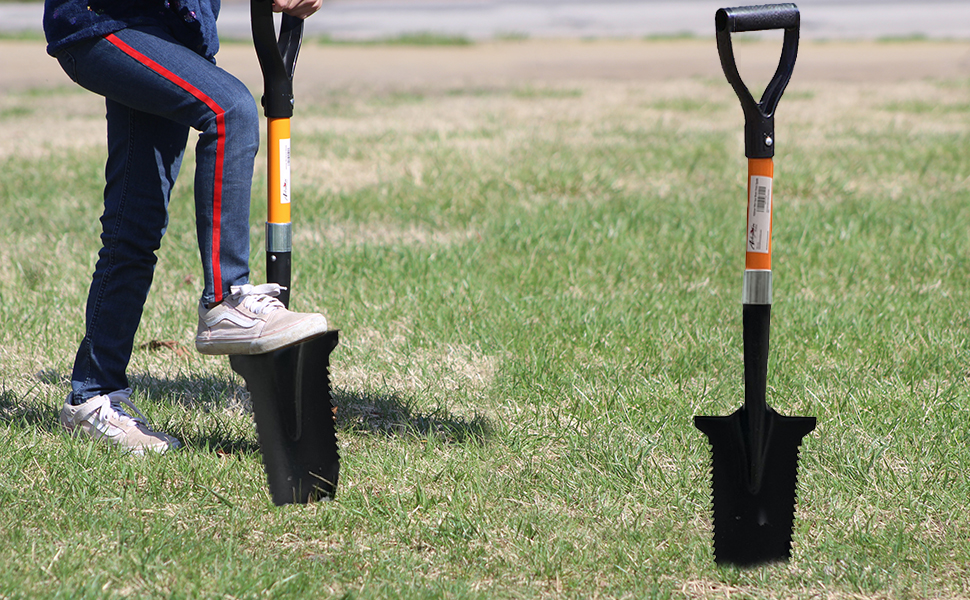 Ashman Short Handle Drain Spade Teeth Shovel (1 Pack