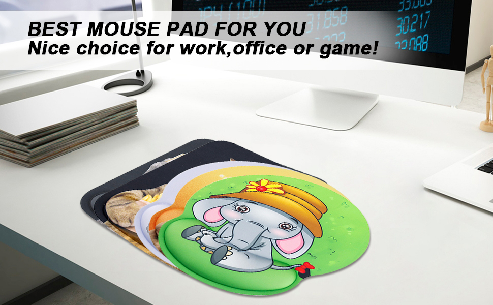 XHLWZR Funny Cat Mouse Pad, Ergonomic Mouse Pad with Wrist Support