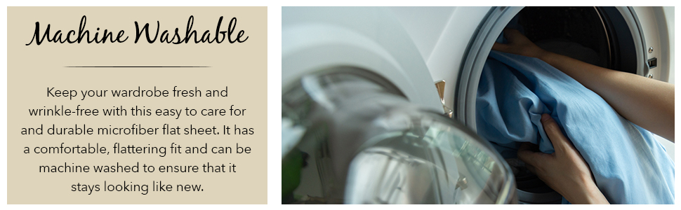 Drap plat durable lavable en machine