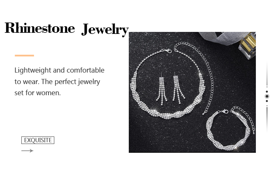 silver bridal jewelry sets for women