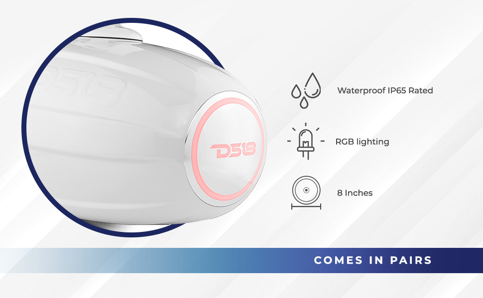 DS18 Marine Tower Speakers Bundle Waterproof BT Audio