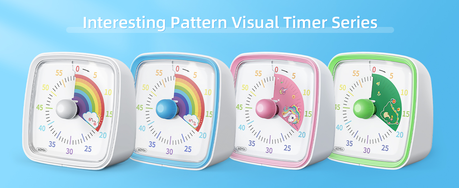 Yunbaoit Visual Timer with Night Light, 60-Minute Countdown Timer for ...