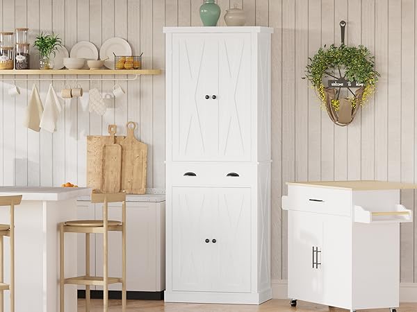 Amazon.com: IRONCK Kitchen Pantry Storage Cabinet 72.6