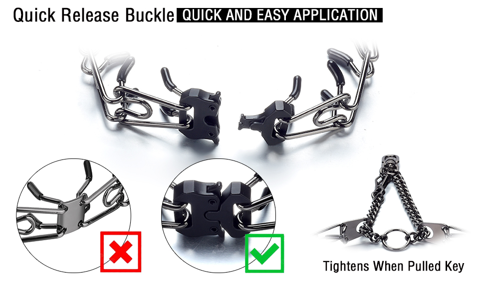 Fas Plus Dog Prong Collars, Prong Pinch Collar for Dogs