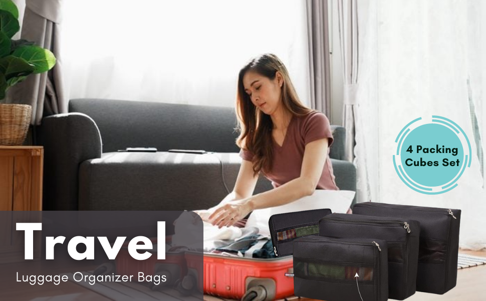 SPN-BFCC Packing Cubes 4 Set Travel Luggage