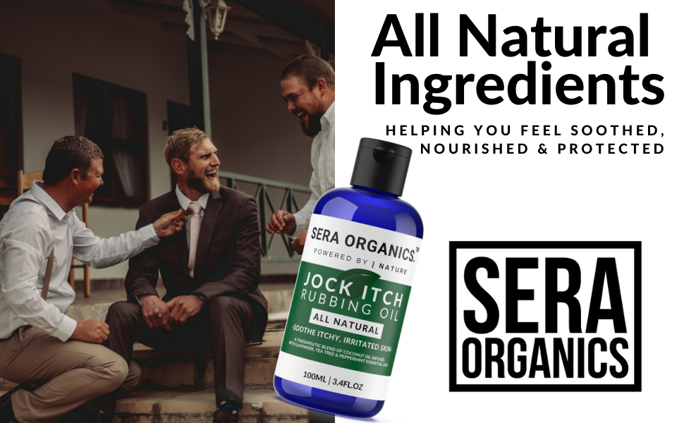 Jock Itch Treatment Oil Blend for Men & Women, All Natural Antifungal